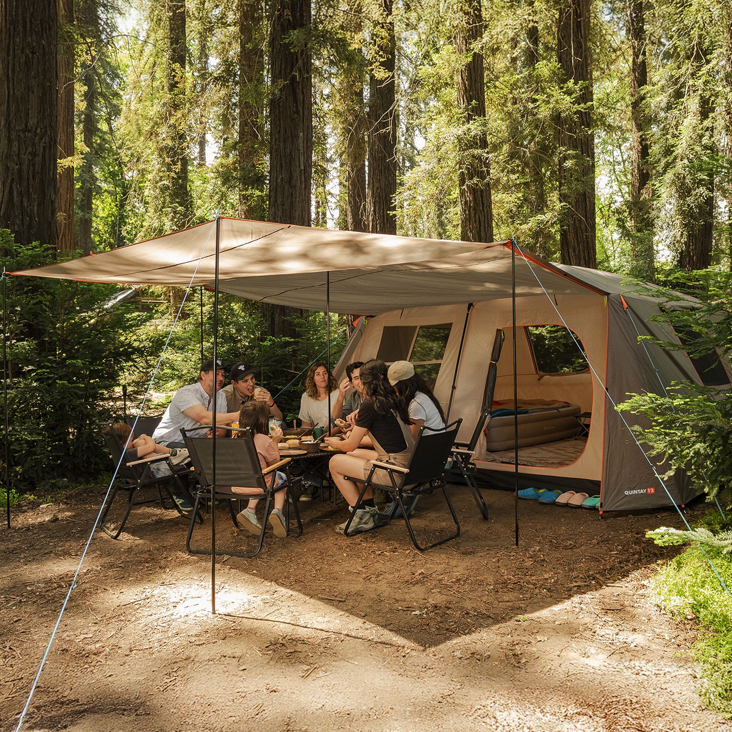 Carpa_Camping_Quintay_12_Personas_3000_Mm_Cubre_Techo_Largo_Toldo_Extendido_-_Uso1